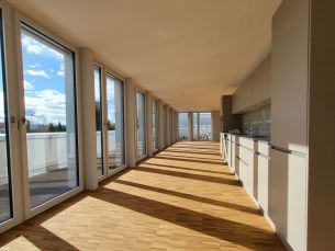 Attika-Wohnung und Büroräume zu vermieten